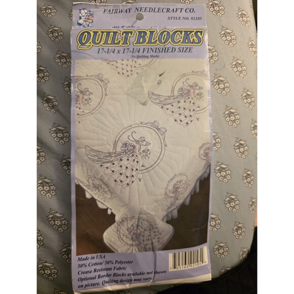 Fairway Needlecraft Co Queen Quilt Blocks 92105 Victorian Style Lady Vtg 3 Pkg - Picture 10 of 10